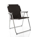 Praktischer Klappstuhl Schwarz für Camping und Garten