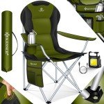 KESSER® Faltbarer Campingstuhl mit Armlehnen und Tasche