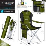 KESSER® Faltbarer Campingstuhl mit Armlehnen und Tasche