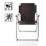 Praktischer Klappstuhl Schwarz für Camping und Garten