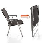 Praktischer Klappstuhl Schwarz für Camping und Garten