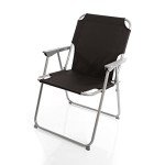 Praktischer Klappstuhl Schwarz für Camping und Garten