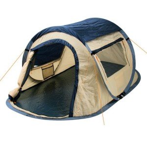 Quiki Pop-Up Zelt für 2 Personen - Creme/Blau