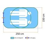 Quiki Pop-Up Zelt für 2 Personen - Creme/Blau