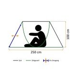 Quiki Pop-Up Zelt für 2 Personen - Creme/Blau
