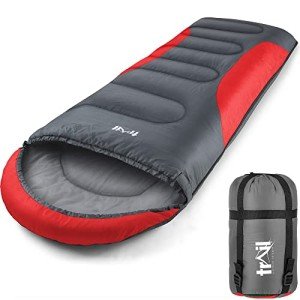 Leichter 3-Jahreszeiten-Schlafsack mit Kapuze