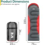 Leichter 3-Jahreszeiten-Schlafsack mit Kapuze