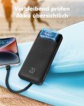 Charmast 20000mAh Powerbank mit USB-C und LED-Display