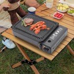 Camping Gasgrill Set mit Tragbarem Tischgrill