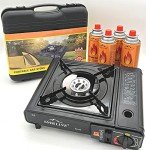 SMH LINE® Campingkocher Set mit 4 Gaskartuschen