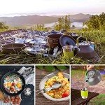 Camping Geschirr Set aus Aluminium für 3 Personen