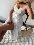 CUPSHE Damen High Low Playsuit mit V-Ausschnitt