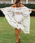 JDiction Frauen Strandkleid mit Blumenmuster & Spitze