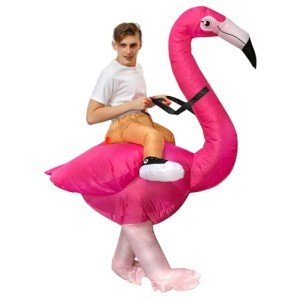 Aufblasbares Flamingo Kostüm für Festivals