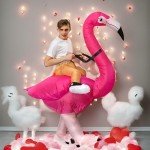 Aufblasbares Flamingo Kostüm für Festivals