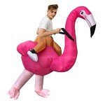 Aufblasbares Flamingo Kostüm für Festivals