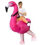 Aufblasbares Flamingo Kostüm für Festivals