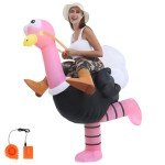 Rosa Aufblasbares Strauß Kostüm für Festivals