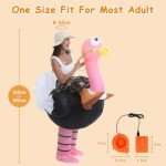 Rosa Aufblasbares Strauß Kostüm für Festivals