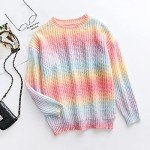 Farbenfroher Y2K-Strickpullover für Damen