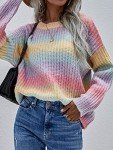 Farbenfroher Y2K-Strickpullover für Damen