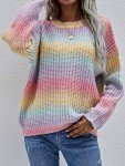 Farbenfroher Y2K-Strickpullover für Damen