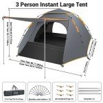 Cflity 3-Personen Pop-Up Campingzelt für Festivals