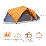 Amazon Basics 8-Personen Kuppelzelt mit Regenschutz