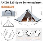 KingCamp Tipi Zelt für 1-2 Personen