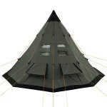 CampFeuer Tipi Zelt für 4 Personen – Olivgrün