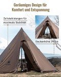 OneTigris Tipi Zelt für 4-6 Personen