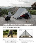OneTigris HILLRIDGE Ultraleicht Zelt für 2 Personen