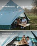 qeedo Bell Tipi Zelt für Gruppen bis 10 Personen