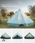 qeedo Bell Tipi Zelt für Gruppen bis 10 Personen