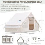 Aufblasbares Festival Zelt mit Kaminöffnung für 4 Personen