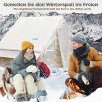 Aufblasbares Festival Zelt mit Kaminöffnung für 4 Personen
