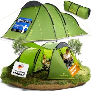Trailvista® 4-Personen Wasserdichtes Tunnelzelt für Festivals