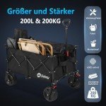 Sekey XXL Plus Faltbarer Bollerwagen mit Bremsen