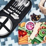 Camping Geschirr Set für 4 Personen – Edelstahl