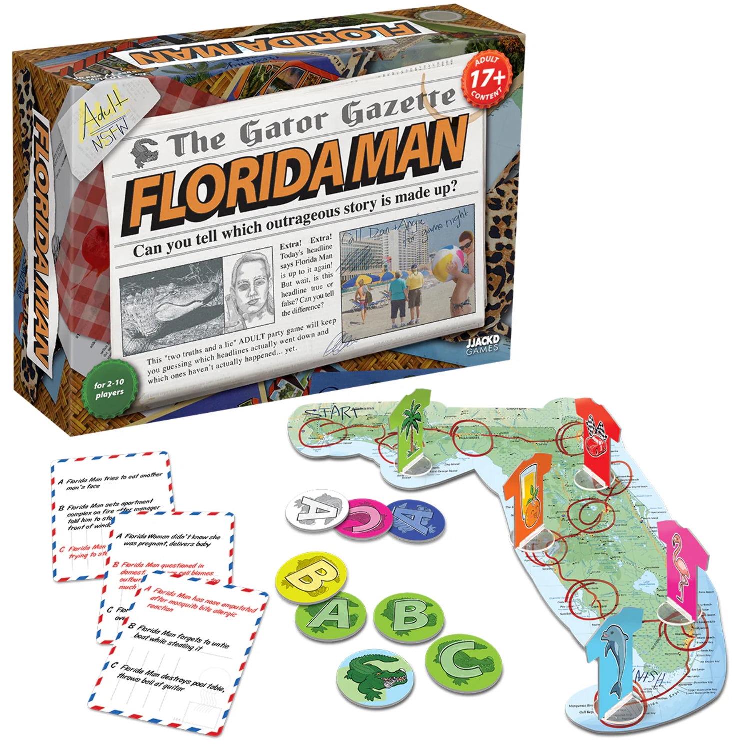 Florida Man Board Game for Grown-Ups 17+