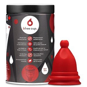 Bfree Menstrual Cup - Reusable Period Cup Leak-Free Eco-Friendly Tampon/Pad Alternative Feminine Hygiene Product for Menstruating Teens, Women
