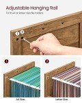 VASAGLE File Cabinet, Filing Cabinet with 2 File Drawers, Printer Stand, Fit A4, Letter Size, Hanging File Folders, Modern Farmhouse Style, for Home Office, Honey Brown UOFC048T41