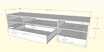 Nexera Nexera 109006 Rustik TV Stand, 1 Drawer, Black, 72-inch, Black Melamine