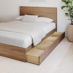 Nexera 2-Piece Bedset with Bed Frame and Headboard, Brown, Full
