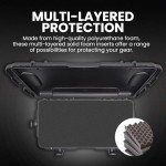 NANUK 980 Hard Case 30” with Customizable Cubed Foam, IP67 Waterproof & Crushproof, Rugged Construction for Ultimate Protection, Made in Canada – Black (29.9” x 16.2” x 7.3”)