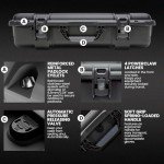 NANUK 980 Hard Case 30” with Customizable Cubed Foam, IP67 Waterproof & Crushproof, Rugged Construction for Ultimate Protection, Made in Canada – Black (29.9” x 16.2” x 7.3”)