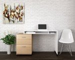 Nexera 2-Drawer Essentials Rolling Filing Cabinet, Beige, 19-Inch