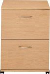 Nexera 2-Drawer Essentials Rolling Filing Cabinet, Beige, 19-Inch