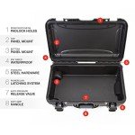 Nanuk 935 Waterproof Carry-On Hard Case with Wheels Empty - Black - Made in Canada