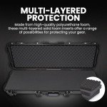NANUK 995 Hard Case 55” with Wheels & Customizable Foam Insert, IP67 Waterproof & Crushproof, Rugged Construction for Ultimate Protection, Made in Canada – Black (55.1” x 17.3” x 6.6”)